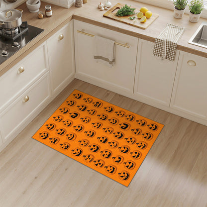 Orange Halloween Pumpkin Kids Cartoon Area Rug