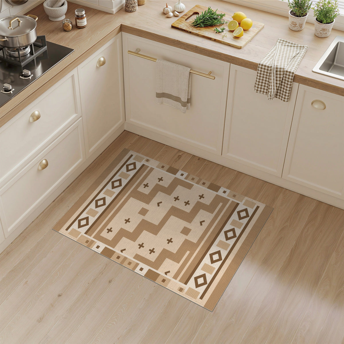 Southwestern Geometric Brown No. 2 Area Rug