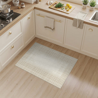 Beige Geometric Border Area Rug