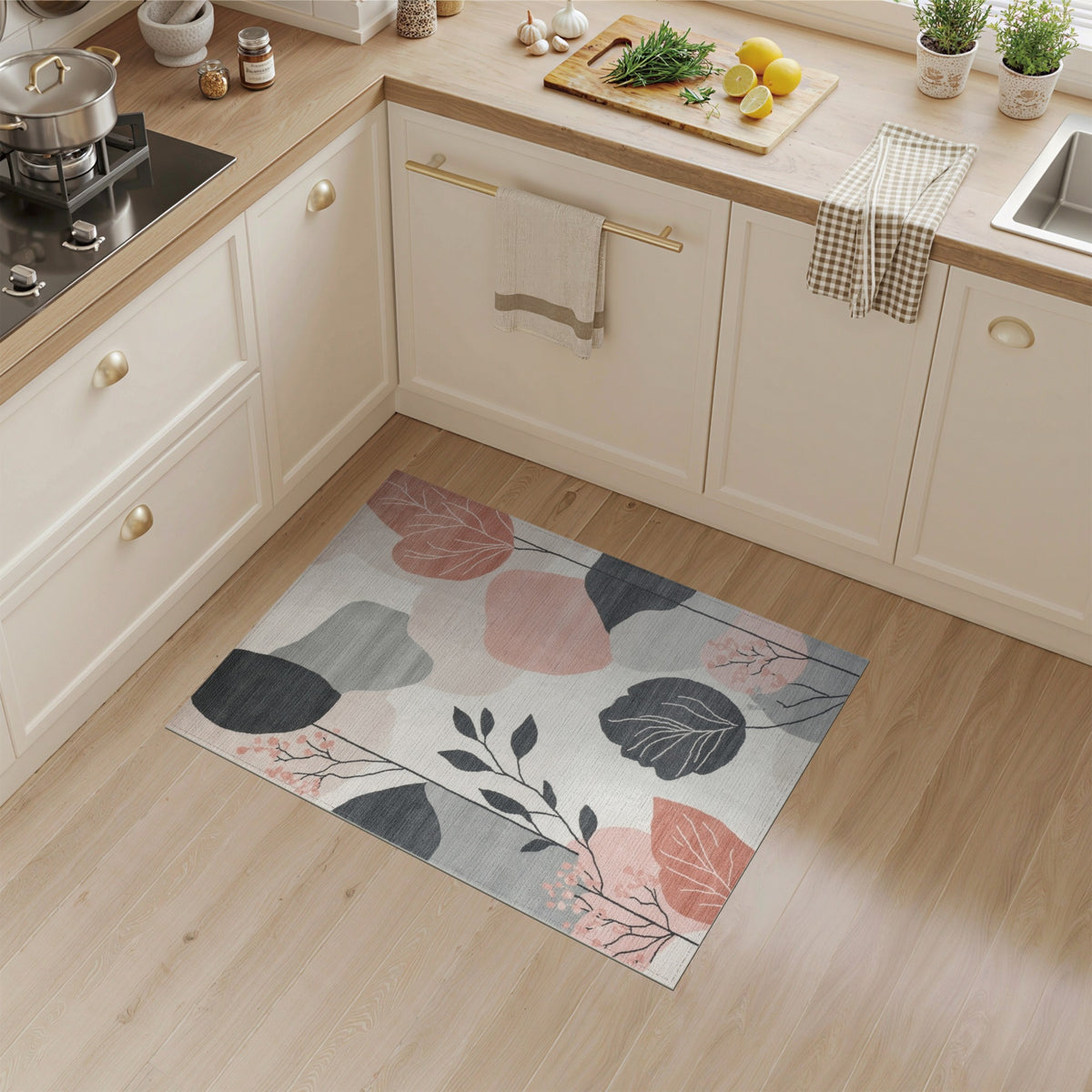 Abstract Leaf Area Rug