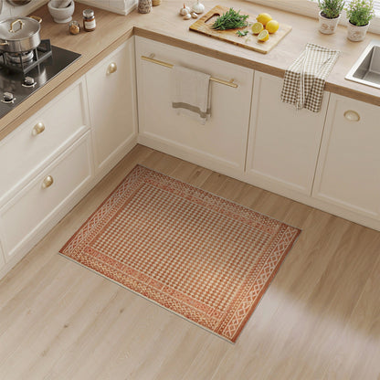 Orange Southwestern Diamond Rug