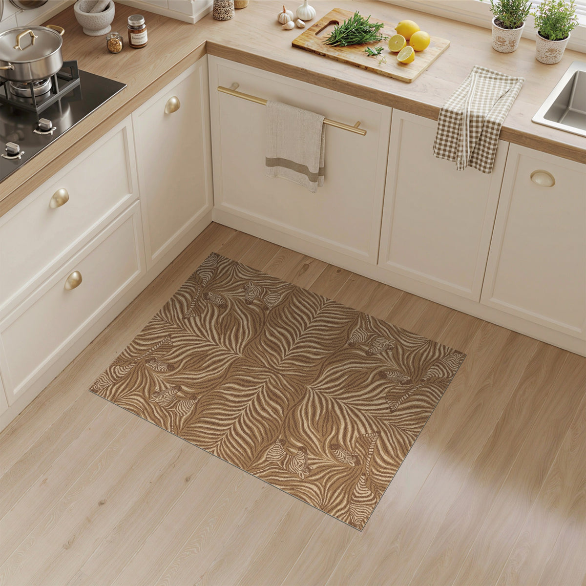 Heritage Tribal Brown Zebra Stripe Area Rug