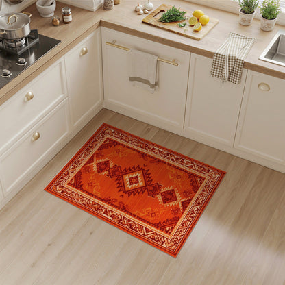 Bold Red Southwestern Area Rug