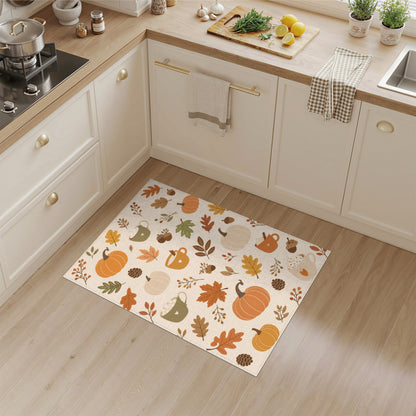 Cozy Autumn Pumpkin Area Rug