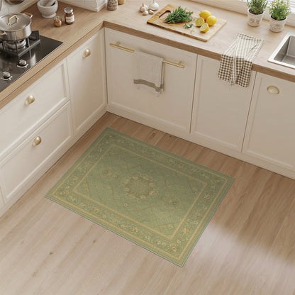 Sage Green Floral Vintage No. 41 Area Rug
