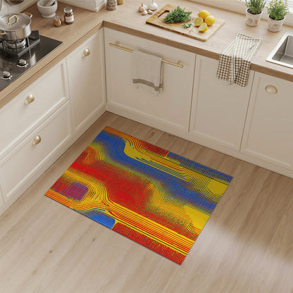 ODIKA Vibrant Multi-Color Wave Area Rug
