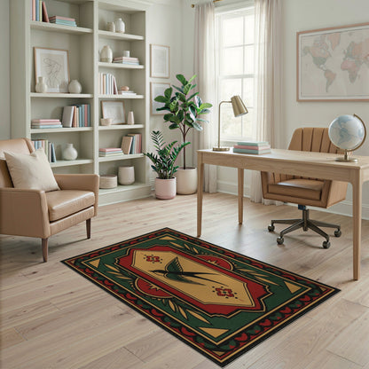 Flying Swallow Bird Area Rug