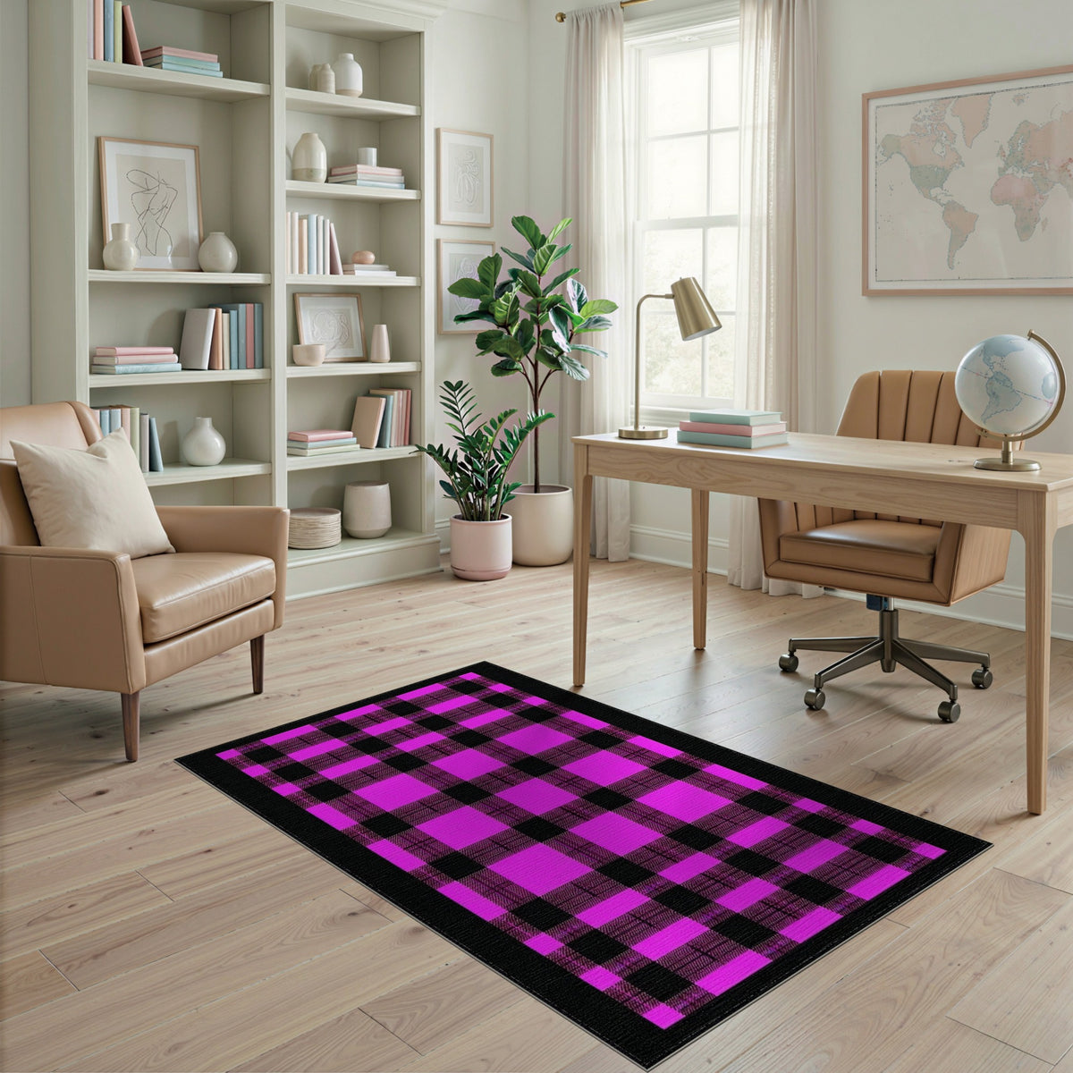 Pink Buffalo Check Area Rug
