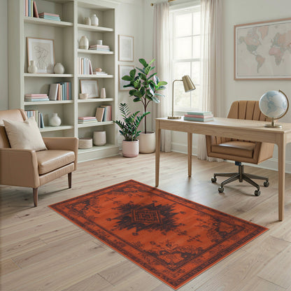 Orange Distressed Vintage No. 17 Area Rug