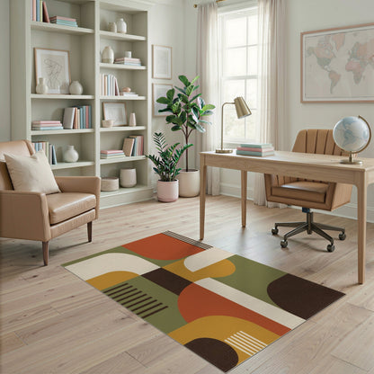 Bold Geometric Multi-Color Area Rug
