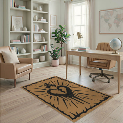 Distressed Broken Heart Area Rug