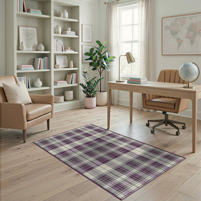 Geometric Modern Plaid Purple Plaid Geometric Area Rug