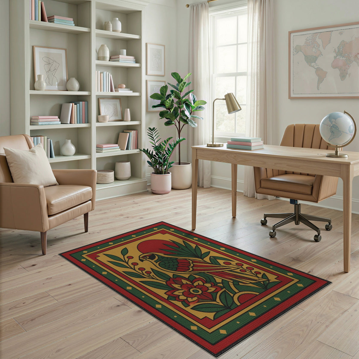 Heritage Falcon Bird Area Rug