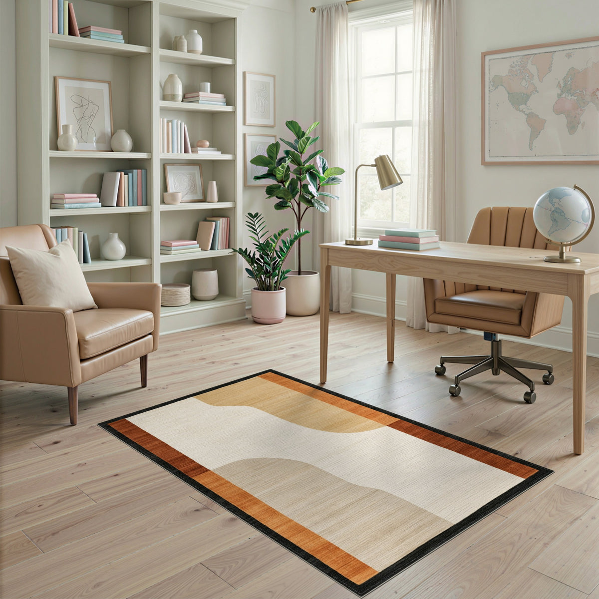 Abstract Area Brown and Tan Brown Tan Abstract Area Rug