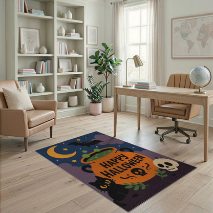 Happy Halloween Cauldron Area Rug