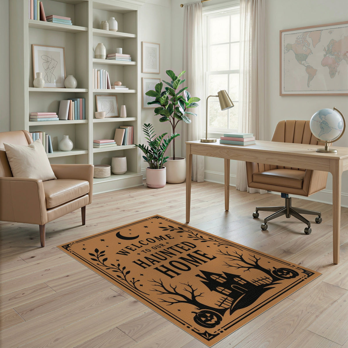Haunted Home Halloween Area Rug