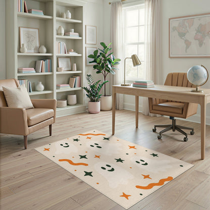 Cute Ghost Kids Washable Area Rug