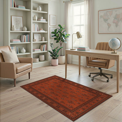 Orange Heritage Tribal Orange Area Rug