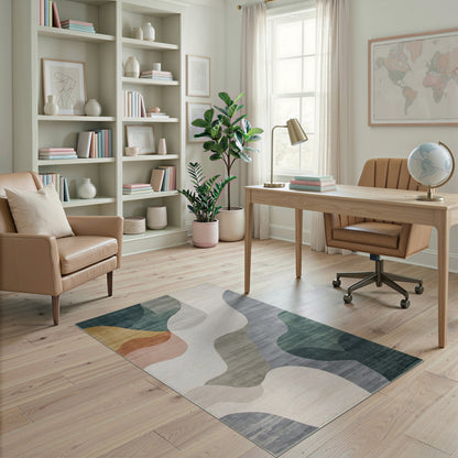Fluid Wave Abstract Area Rug