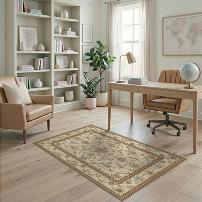 Beige Floral Vintage No. 72 Area Rug