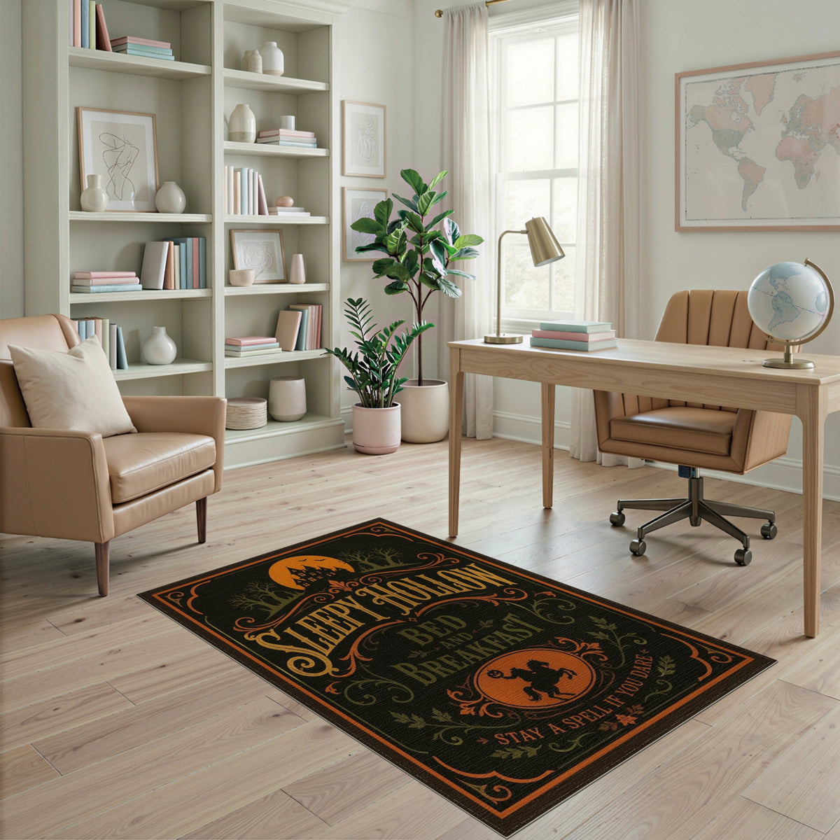Sleepy Hollow Vintage Halloween Area Rug