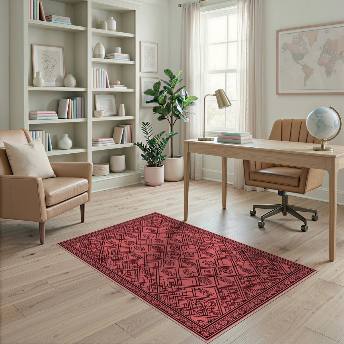 Red Floral Vintage No. 67 Area Rug