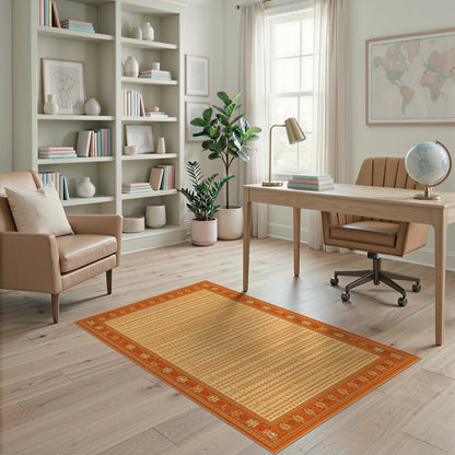 ODIKA Orange Heritage Tribal Area Rug