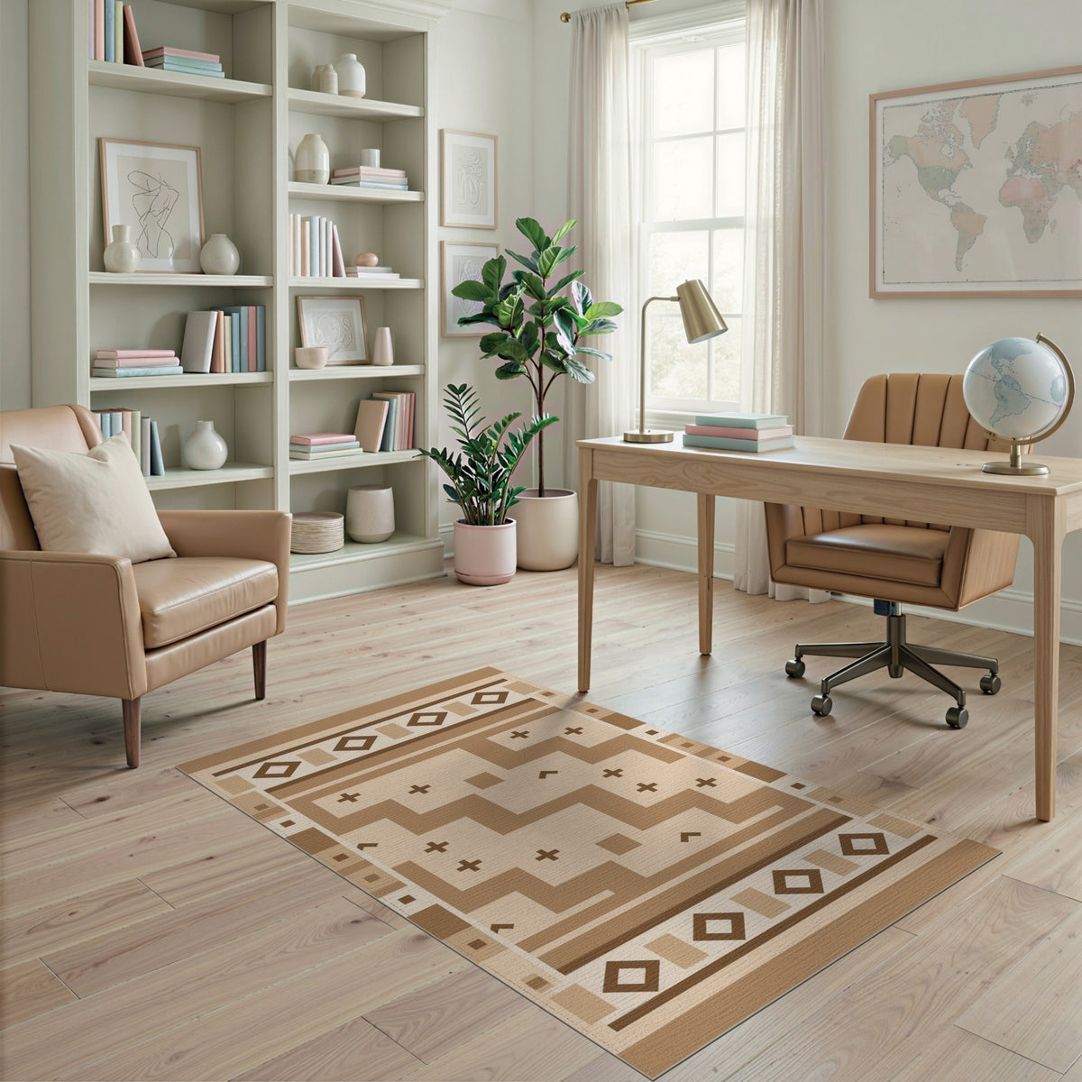 Southwestern Geometric Brown No. 2 Area Rug