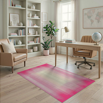 Pink Ombre Dot Geometric Area Rug