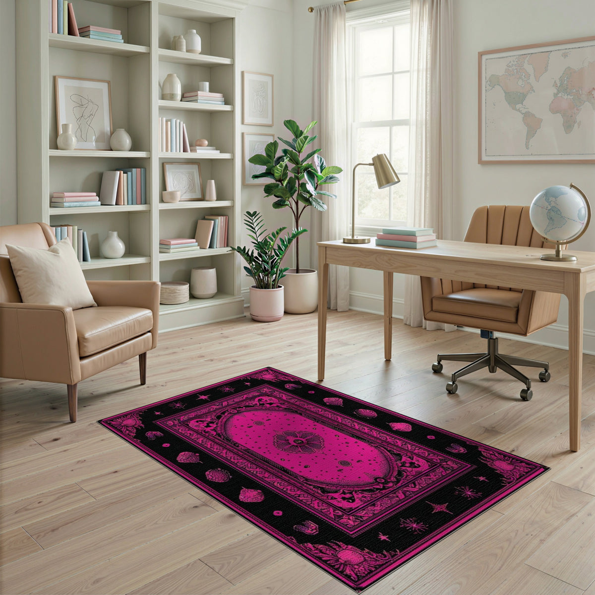 Pink Celestial Mystical Area Rug