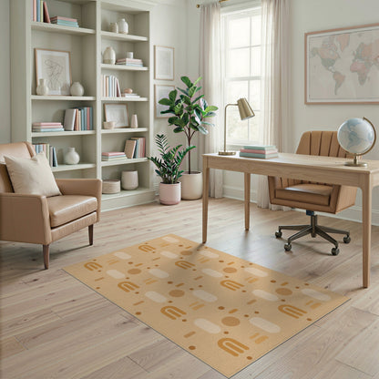Geometric Modern Geometric Arch Brown Area Rug
