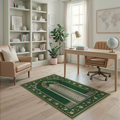 Traditional Persian Green Persian Arch Floral Area Rug