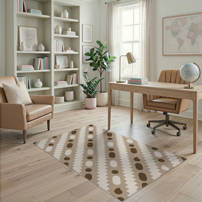 Brown Geometric Area Rug
