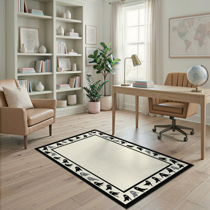 Ghost Border Kids Cartoon Area Rug