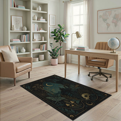 Mystic Raven Castle Area Rug
