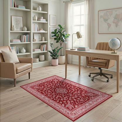 Red Persian Floral No. 7 Area Rug