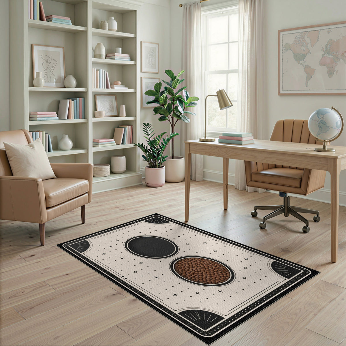 ODIKA Celestial Dot Brown Vintage Rug