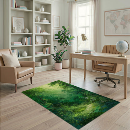 Verdant Forest Stream Area Rug