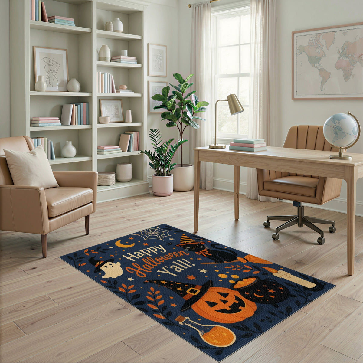 Happy Halloween Y'all Area Rug