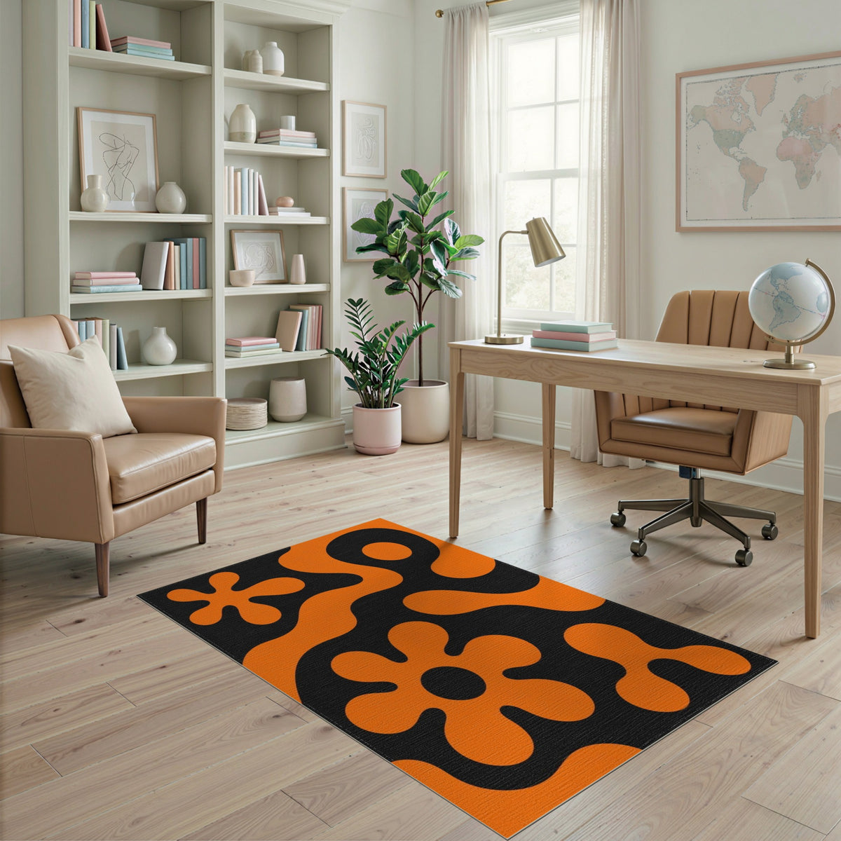 Orange Abstract Area Bold Orange Abstract Area Rug