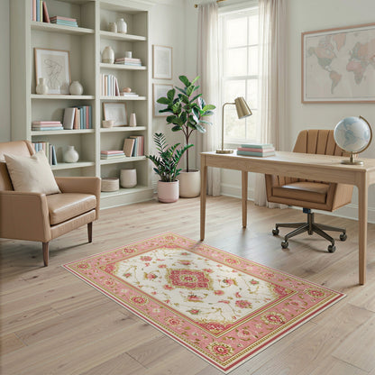 Pink Floral Vintage No. 58 Area Rug