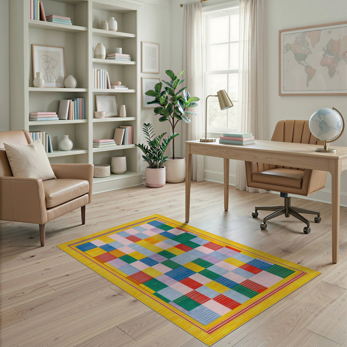 Vibrant Multi-Color Geometric No. 23 Area Rug