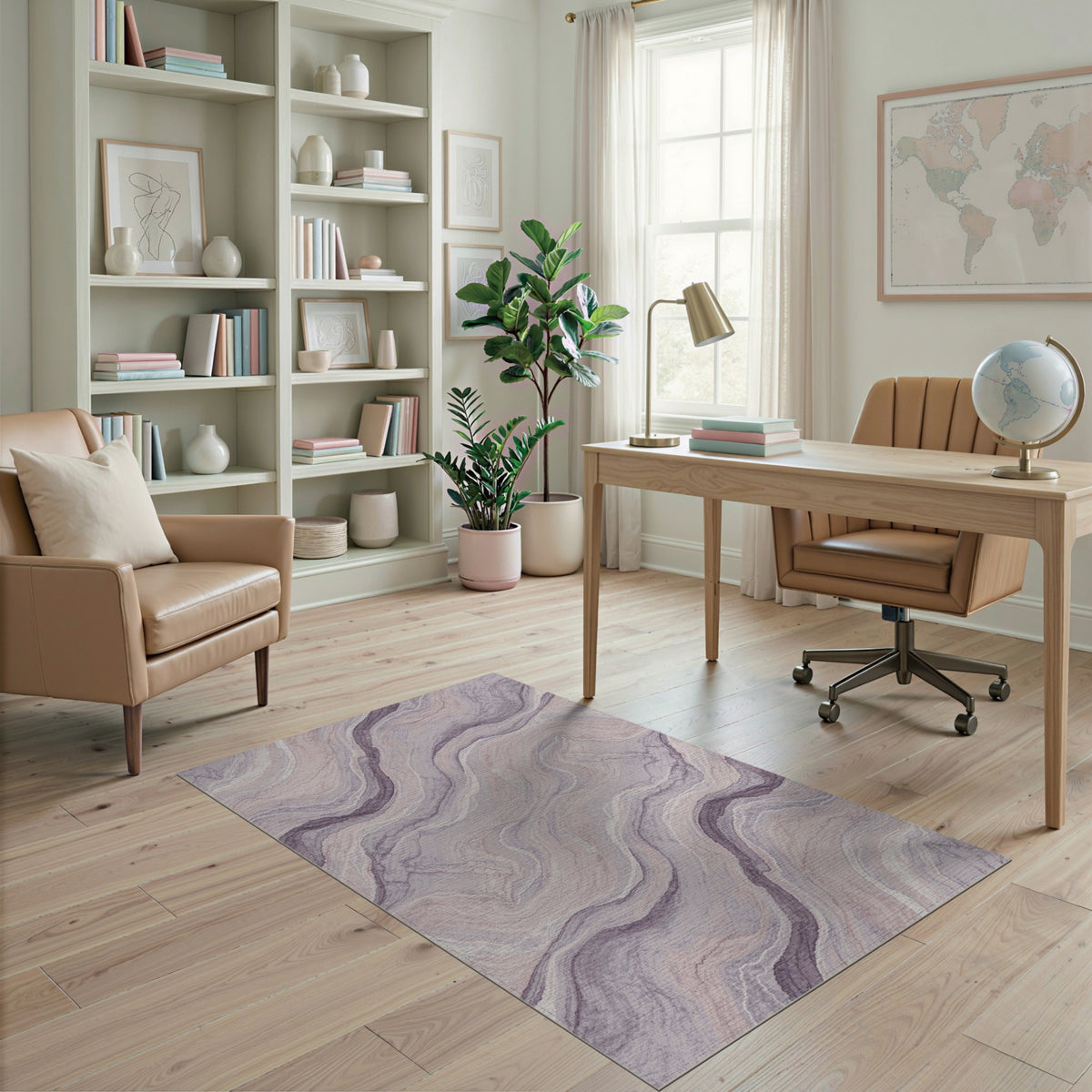 Purple Abstract Area Purple Marble Swirl Abstract Area Rug