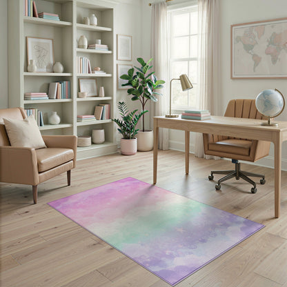 Pastel Starry Cloud Washable Area Rug