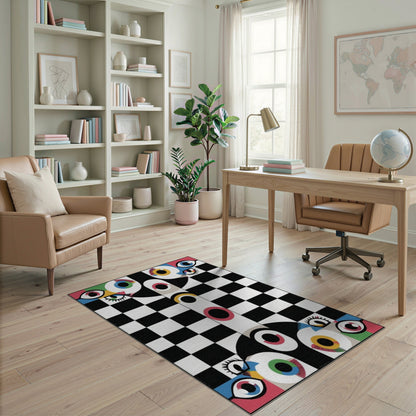 Vibrant Eye Geometric Area Rug