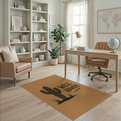 Well Howdy Cactus Southwestern Area Rug