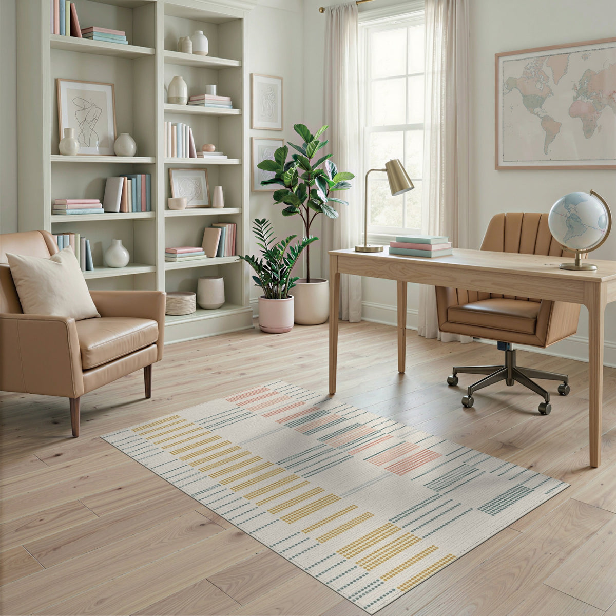 Multi-Color Geometric Dot Area Rug