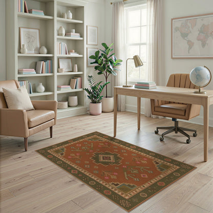Southwestern Orange Geometric Area Rug