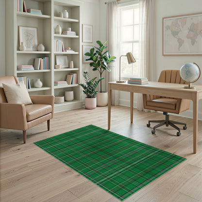 Green Plaid Heritage Area Rug