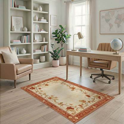 Red Floral Vintage No. 14 Area Rug